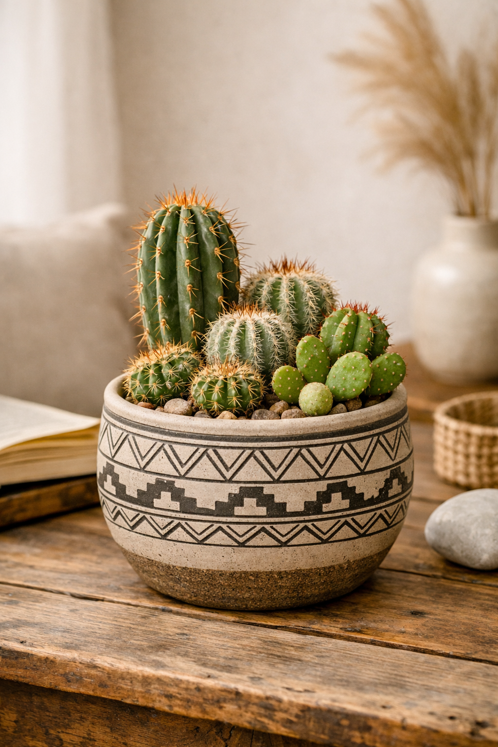 MACETA DE CERÁMICA CON CACTUS NATIVO DE LA PUNA - Imagen 3