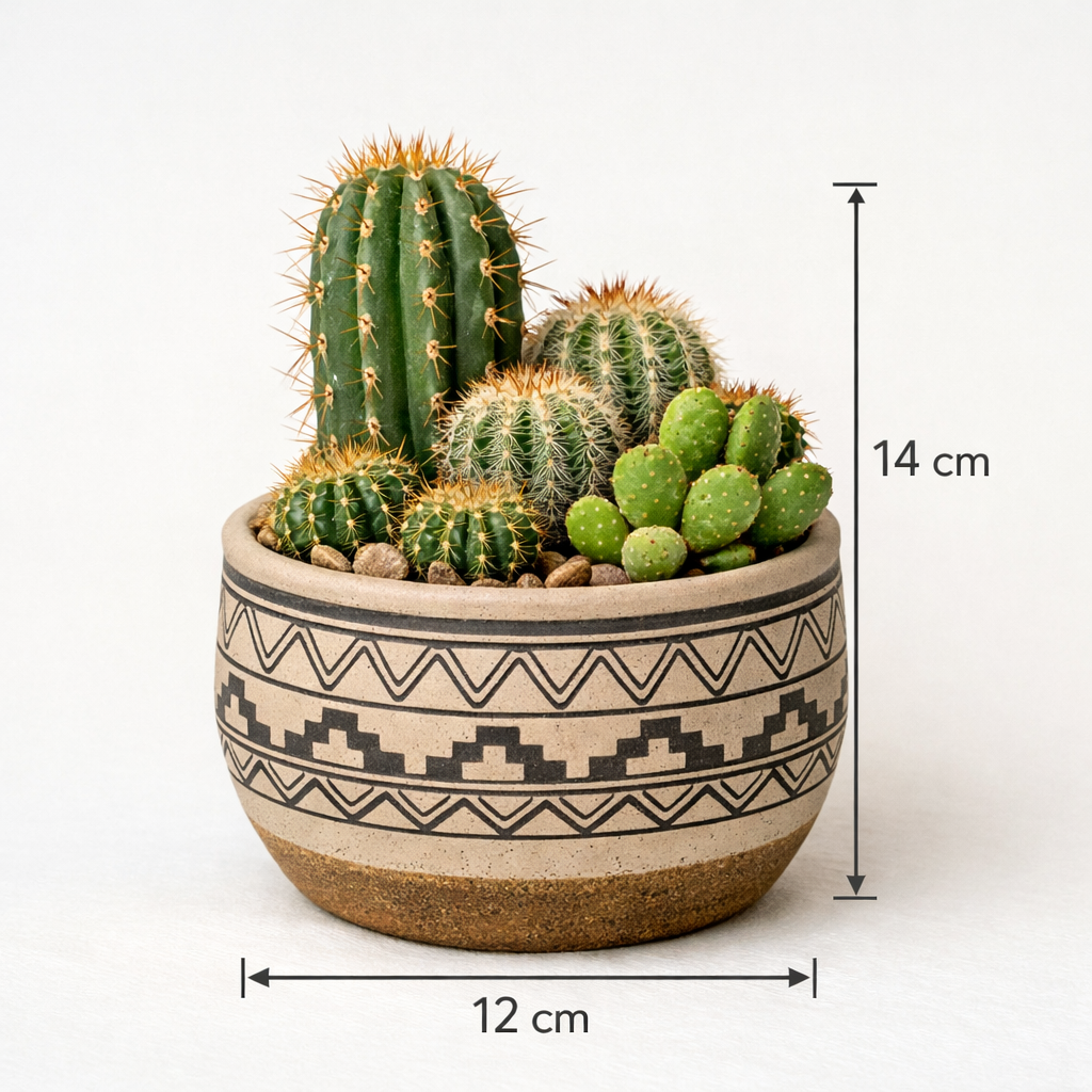 MACETA DE CERÁMICA CON CACTUS NATIVO DE LA PUNA - Imagen 4