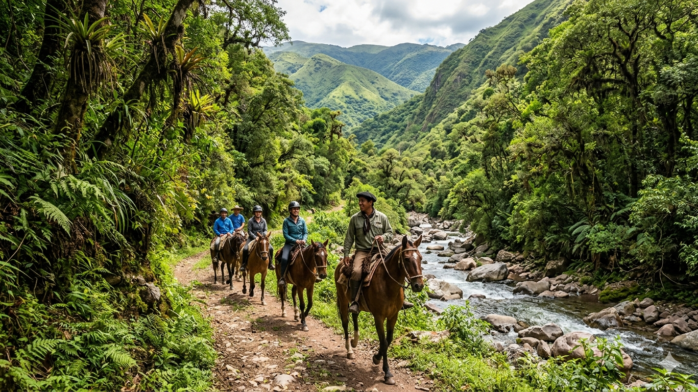 Cabalgata en Quebrada de San Lorenzo (Villa San Lorenzo)
