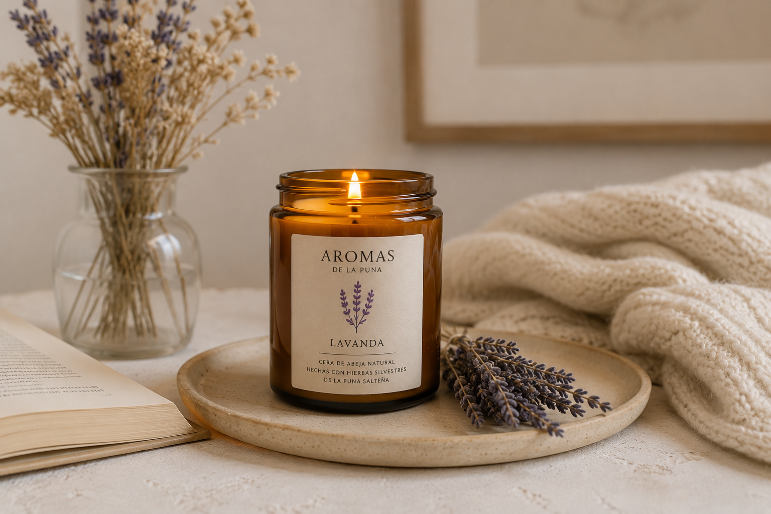 SET DE VELAS AROMÁTICAS CON HIERBAS DEL NORTE